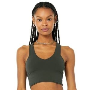 ALO Real Bra Tank - Dark Olive - XS